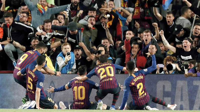 برشلونة يتطلع إلى تعميق جرح ليفربول وإقصائه رسمياً من الأبطال. أ.ب