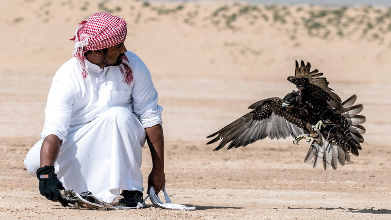 الدعو في نهاية خط الـ400 متر للسباق.  من المصدر