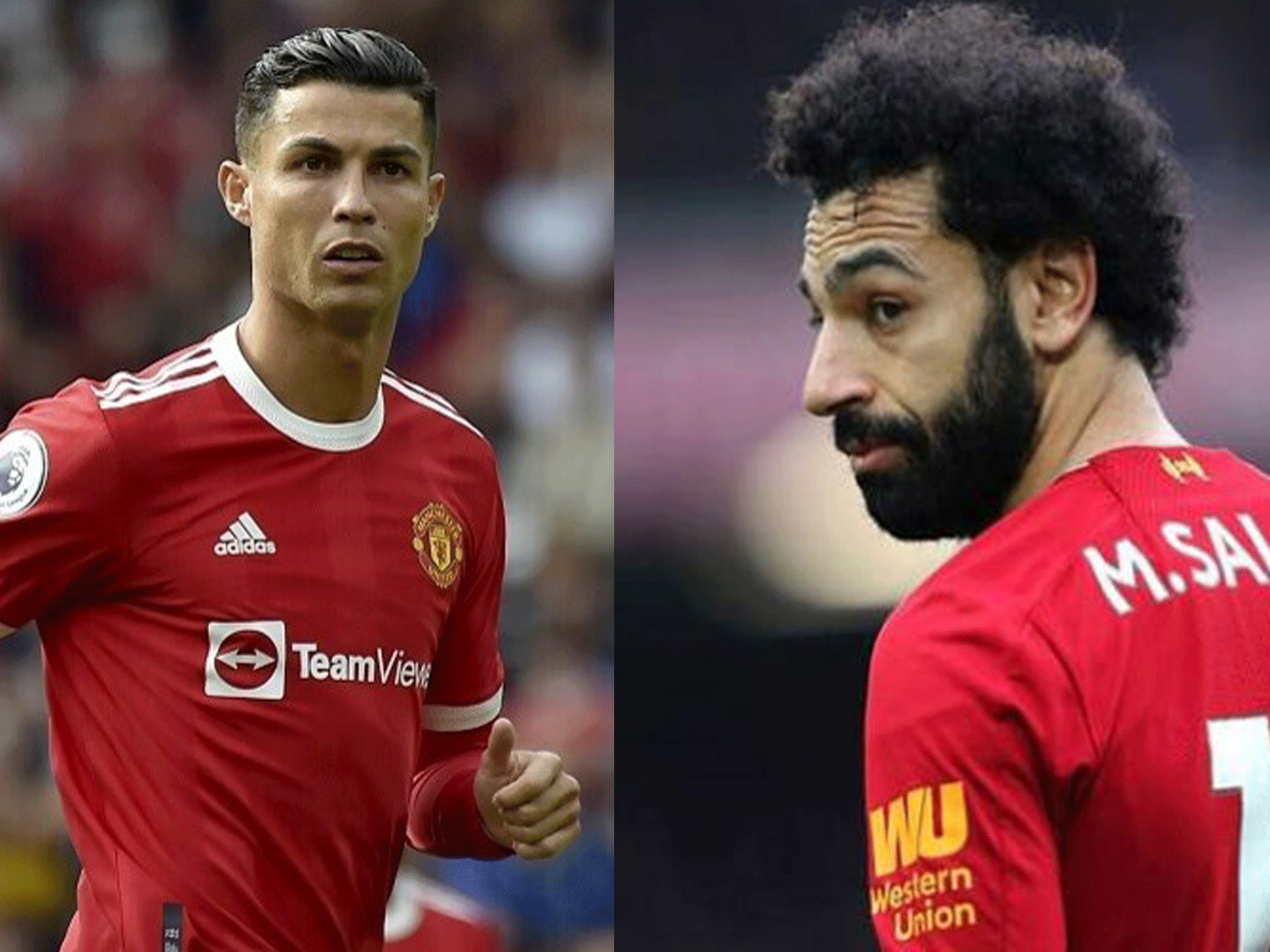 صورة محمد صلاح يتغزل في كريستيانو رونالدو .. و”الدون” يتجاهل الفرعون المصري