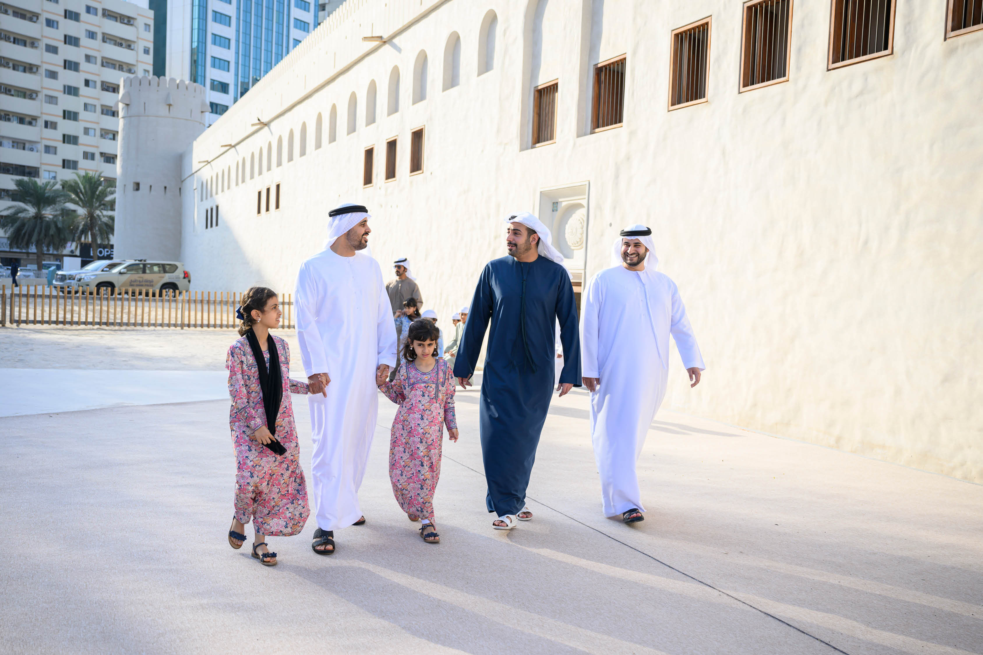 Theyab bin Mohammed bin Zayed and a number of Sheikhs visit Al Hosn