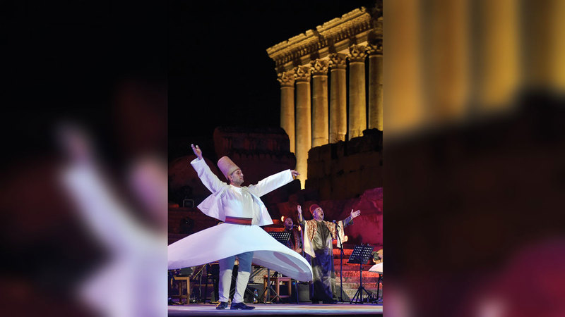 Dervishes, Sufi chants and muvashahad light up the nights of Baalbek festivals.