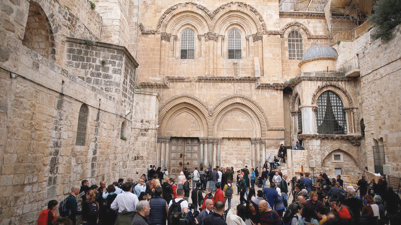 كنيسة القيامة من أبرز وأهم المقدسات المسيحية في القدس.   من المصدر