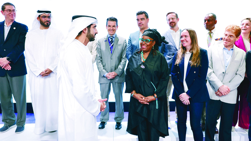 حمدان بن محمد التقى ممثلي 40 مؤسسة متخصصة في استشراف وتصميم المستقبل. من المصدر