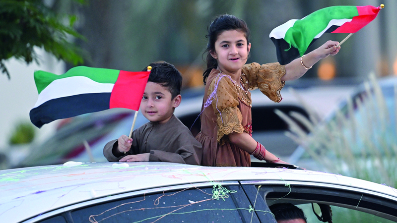 فرحة عيد الاتحاد عمّت أرجاء الإمارات وعاشها جميع سكانها.  تصوير: إريك أرازاس