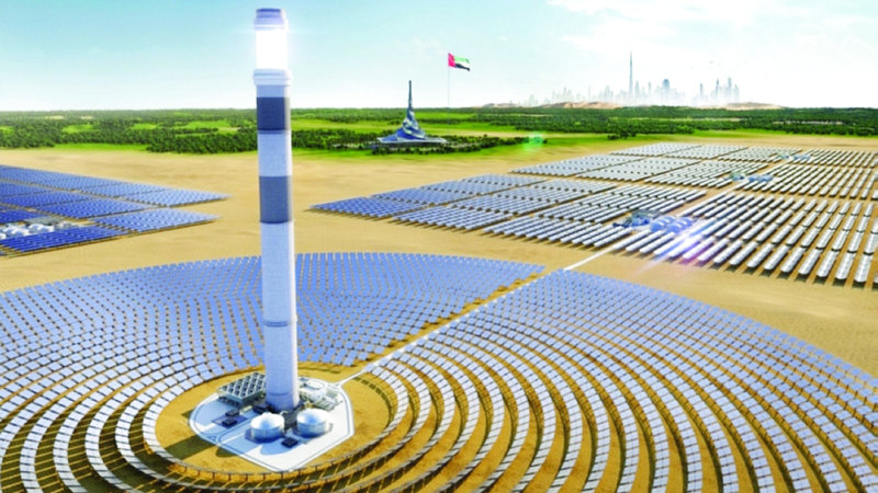 دبي تمكنت من إنشاء أكبر محطة طاقة شمسية موجودة في موقع واحد بالعالم. أرشيفية