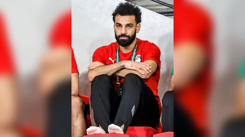 محمد صلاح شهد تأهل مصر الصعب من المدرجات. من المصدر