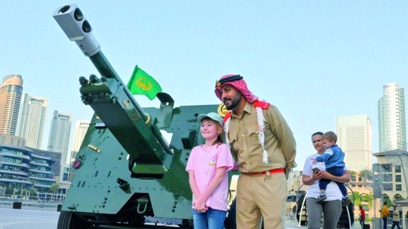 مدفع الإفطار في موقعه المعهود بجوار برج خليفة. تصوير: أشوك فيرما