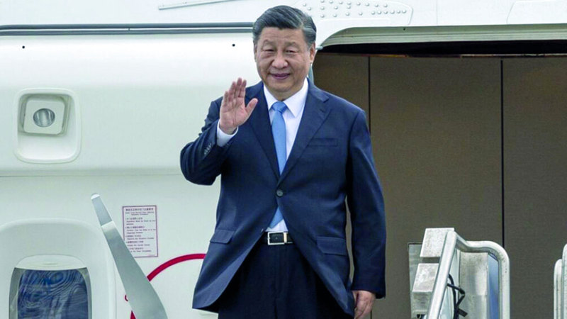 الرئيس الصيني أكد لدى وصوله  إلى أوروبا تبادل المنفعة مع القارة. غيتي