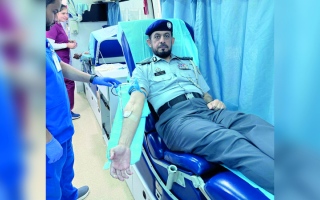 الصورة: «قطرة عطاء».. مبادرة شرطة أبوظبي للتبرع بالدم