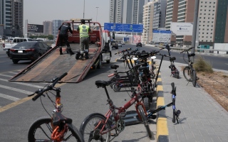 الصورة: شرطة دبي تضبط 640 دراجة هوائية وسكوتر كهربائي مُخالف