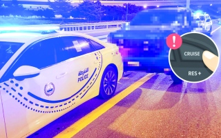 الصورة: شرطة دبي تُنقذ سائقاً تعطل مُثبت السرعة في مركبته بشكل مفاجئ