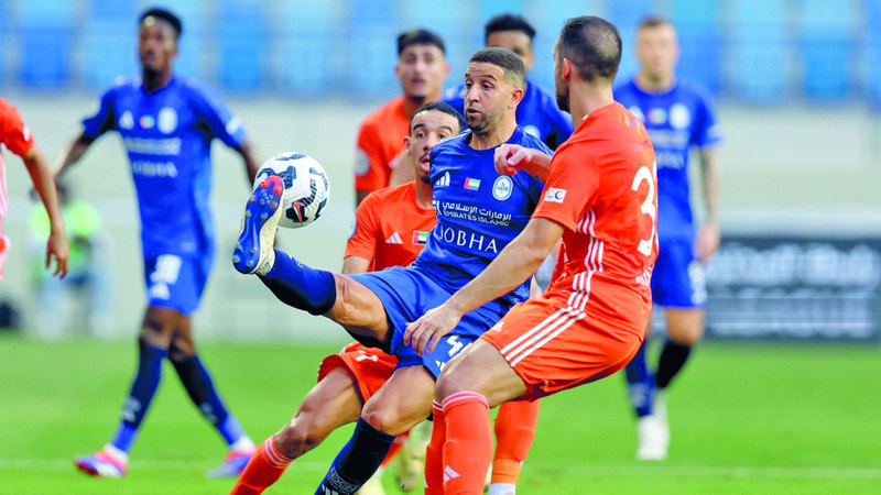 النصر قدّم عرضاً قوياً أمام عجمان وحصد فوزاً مهماً في الدوري. تصوير: سالم خميس