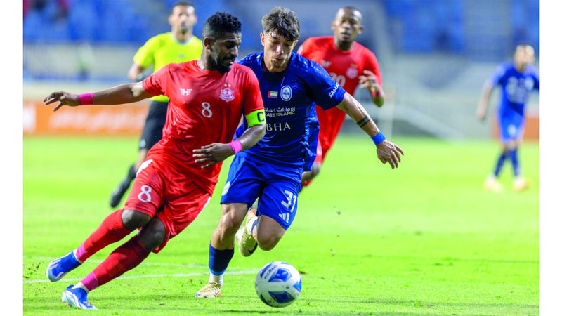 مباراة النصر الإماراتي وظفار العماني. تصوير: يماني العفاري