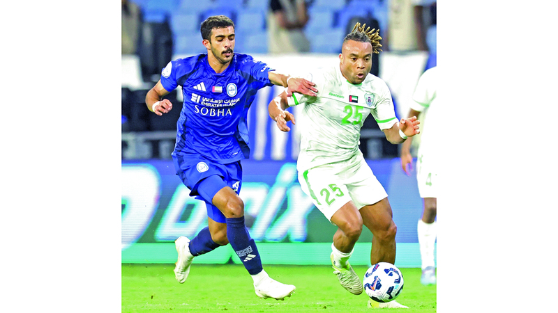 دبا الحصن خسر أمام النصر في الجولة التاسعة للدوري. تصوير: إبراهيم صادق