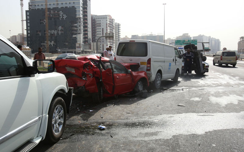 التتابع من أكثر مسببات الحوادث التي تنجم عنها وفيات.

تصوير: مصطفى قاسمي